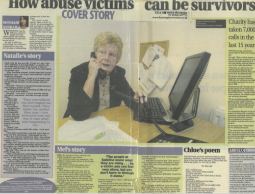 A newspaper clipping