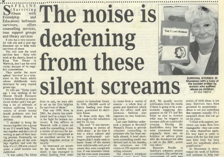 A newspaper clipping